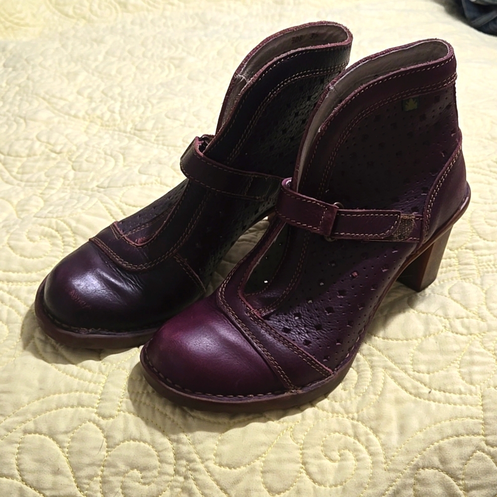 El Naturalista Duna Ankle Boots, purple, size 38